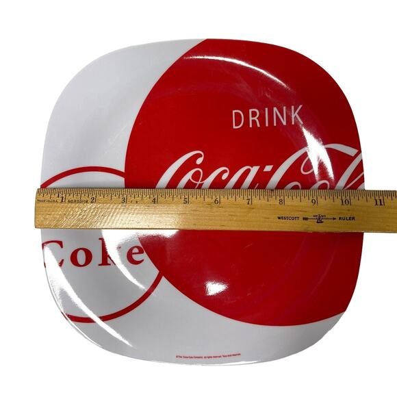 Set of 2 Coca Cola Plastic Square Plates Dishes by Gibson Vintage Collectibles - Picture 9 of 9